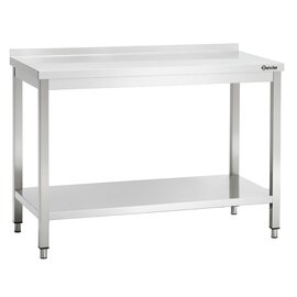 Arbeitstisch Edelstahl Gastro Tisch Edelstahltisch Aufkantung Boden 120x40x150cm 