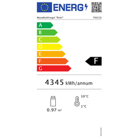 Wandkühlregal Rimi 220 ltr 230 Volt | 3 Borde Produktbild 1 S