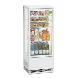 Mini-Kühlvitrine weiß 98 ltr 230 Volt | 4 Borde Produktbild