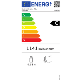 Mini-Kühlvitrine 78 ltr 230 Volt | 3 Borde Produktbild 1 L