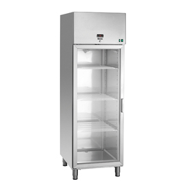 Glastürkühlschrank 700 GN210 Edelstahl | Umluftkühlung H 2060 mm Produktbild