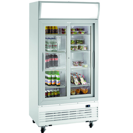 Glastürenkühlschrank 776L WB weiß | 2 Glas-Schiebetüren | Umluftkühlung Produktbild