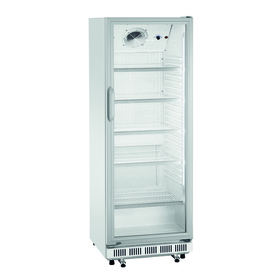 Glastürkühlschrank 360L weiß | Glas-Flügeltür | Statische Kühlung Produktbild