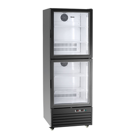 Kühl-Gefrierkombination 430L schwarz | Umluftkühlung Produktbild