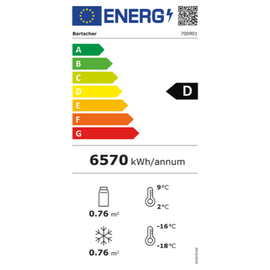Kühl-Gefrierkombination | KTK2-222 | schwarz | 778,0 ltr Produktbild 1 L