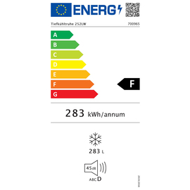 Tiefkühltruhe 252LW weiß 252 ltr 331 kWh/Jahr Produktbild 1 L