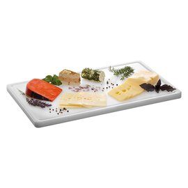 Schneidbrett PRO 53x32 W-R HDPE  • weiß mit Saftrille | 530 mm  x 325 mm  H 24 mm Produktbild