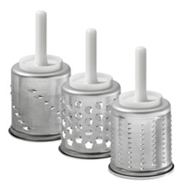 Gemüseschneider-Zusatzset für Kitchen Aid: 3 Trommeln Produktbild