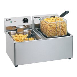 Elektro-Fritteuse SNACK IV | 2 Becken 2 Körbe 16 ltr | 230 Volt 6,5 kW (2 x 230 Volt) Produktbild