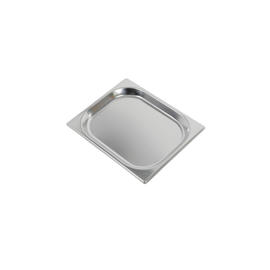 Backblech GN 1/2 Gastronorm Edelstahl verst&auml;rkter Rand  L 325 mm  B 265 mm  H 20 mm Produktbild
