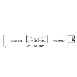 Standregal NORM 12 L 3650 mm x 400 mm Produktbild