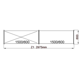 Standregal NORM 12 | 2975 mm 600 mm H 1800 mm | 4 Kunststoff-Rostauflage(n) Produktbild