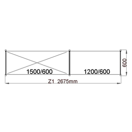 Standregal NORM 12 | 2675 mm 600 mm H 1800 mm | 4 Kunststoff-Rostauflage(n) Produktbild