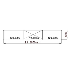 Standregal NORM 12 L 3650 mm x 600 mm Produktbild