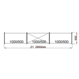 doppelt - Standregal NORM 5 Edelstahl 2950 mm 500 mm  H 1800 mm Blechrostauflage(n) Feldlast 600 kg Produktbild 1 S