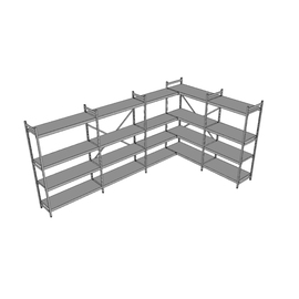 Standregal NORM 12 L-Form L-Form L 2775 | 3854 mm | geschlossene Auflage(n) Produktbild