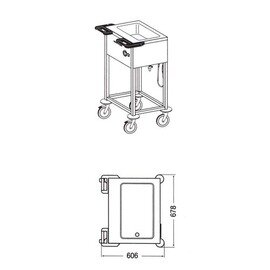 Speisenausgabewagen SPA/EB-1 beheizbar  • 1 Becken Produktbild