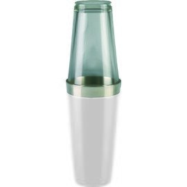 00139-VC-WHT Boston Cocktail-Shaker mit griffigem Vinylüberzug, weiß, ohne Mixingglas, 830 ml, Ø oberer Rand 90mm, Höhe 180 mm Produktbild