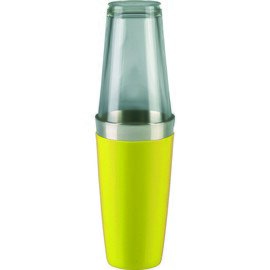 Boston Cocktail-Shaker mit Vinylüberzug, gelb, komplett mit Mixingglas Produktbild