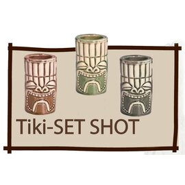 stamper glas Tiki Mug 4 cl Keramik mit Relief 6er-Set  H 85 mm Produktbild
