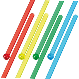 Cocktail Rührstäbchen flach  • Kugel verschiedene Farben  L 185 mm | 500 Stück Produktbild