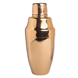 Cocktailshaker dreiteilig goldfarben | Nutzvolumen 500 ml Produktbild