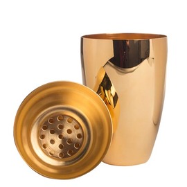 Cocktailshaker dreiteilig goldfarben | Nutzvolumen 500 ml Produktbild 1 S