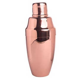Cocktailshaker dreiteilig roségoldfarben | Nutzvolumen 500 ml Produktbild