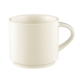 Kaffeetasse 180 ml DIAMANT cremeweiß Porzellan mit Relief Produktbild