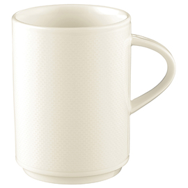Kaffeebecher 280 ml DIAMANT cremeweiß Porzellan mit Relief Produktbild