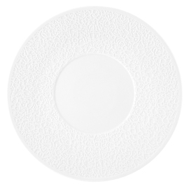 Teller flach NORI weiß Ø 331 mm Porzellan Relief breit Produktbild