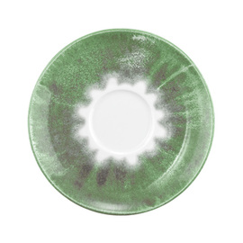 Milchkaffeeuntertasse BATIK MATCHA Ø 159 mm Porzellan mit Dekor Produktbild
