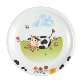Frühstücksteller Compact Porzellan mehrfarbig | Dekor "Kühe"  Ø 200 mm Produktbild