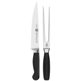 Messerset, 2-tlg., Fleischmesser und Fleischgabel, Serie: Pure, Griff: Kunststoff, schwarz Produktbild
