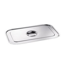 550 083 Gastronorm-Deckel, GD-B 1/3, mit Griffmulde, für 1/3 Gastronorm-Behälter mit Bügelgriffen, Material: Edelstahl Produktbild