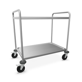 Servierwagen SW 9 x 6-2 | 2 Borde 4 Lenkrollen stahlverzinkt mit Galerie Produktbild