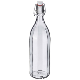 Bügelverschlussflasche 1000 ml Glas mehrkantig H 310 mm Produktbild