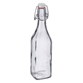 Bügelverschlussflasche 500 ml Glas quadratisch H 265 mm Produktbild