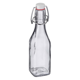 Bügelverschlussflasche 250 ml Glas quadratisch H 190 mm Produktbild