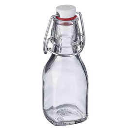 Bügelverschlussflasche 125 ml Glas quadratisch H 150 mm Produktbild