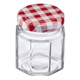 Einmachglas sechseckig 100 ml mit Schraubdeckel Produktbild