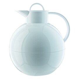 Isolierkanne KUGEL 0,94 ltr weiß glatt Vakuum-Hartglas Drehverschluss Produktbild