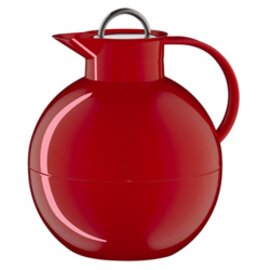 Alfi Isolierkanne ltr Vakuum-Hartglas KUGEL rot 0,94 Drehverschluss glatt