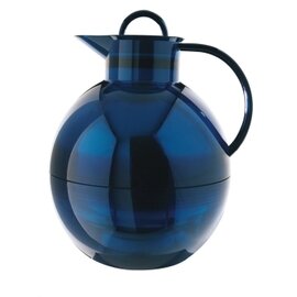 Isolierkanne Kugel Shiny, GV 0,94 L, ca. 7 Tassen, aus transparentem Kunststoff, mit alfiDur-Vakuum-Hartglaseinsatz, azurblau Produktbild