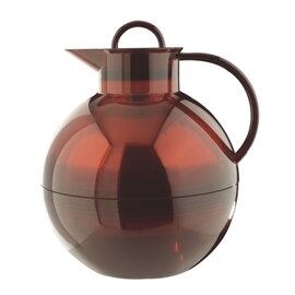 Isolierkanne Kugel Shiny, GV 0,94 L, ca. 7 Tassen, aus transparentem Kunststoff, mit alfiDur-Vakuum-Hartglaseinsatz, cognac Produktbild