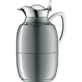 Isolierkanne JUWEL 1 ltr Metall grau Vakuum-Hartglas Scharnierdeckel Produktbild