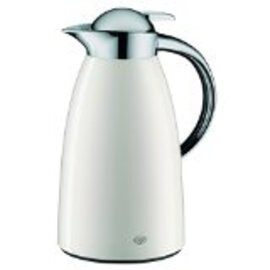 Isolierkanne SIGNO 1 ltr Edelstahl weiß Vakuum-Hartglas Scharnierdeckel  H 275 mm Produktbild
