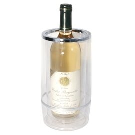 Weinkühler | Flaschenkühler Kunststoff klar transparent doppelwandig  Ø 95 mm  H 230 mm Produktbild