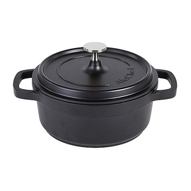 Kasserolle 2,4 ltr Aluminiumguss schwarz | induktionsgeeignet | Edelstahl-Knopfgriff Produktbild