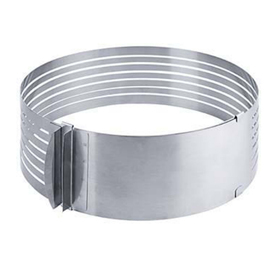 Tortenbodenschneidhilfe Edelstahl Ø 240 mm Ø 290 mm H 85 mm Produktbild